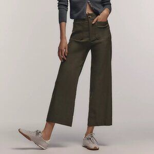 The Colette Cropped Wide-Leg Pants by Maeve: Magic Fabric Edition, Sz 28